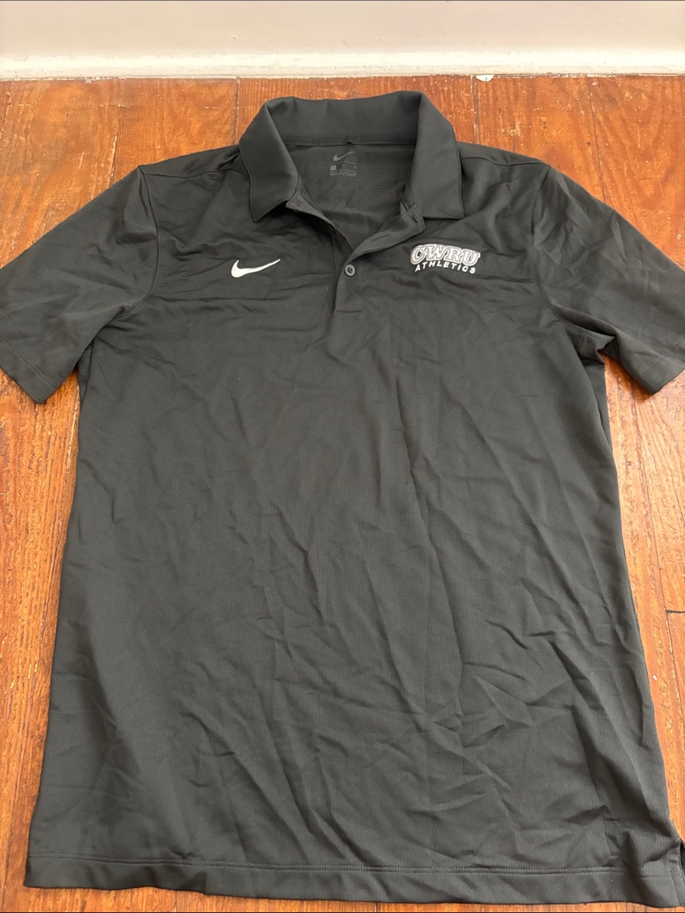 Nike Men's Charcoal Grey Polo with CWRU Athletics Logo